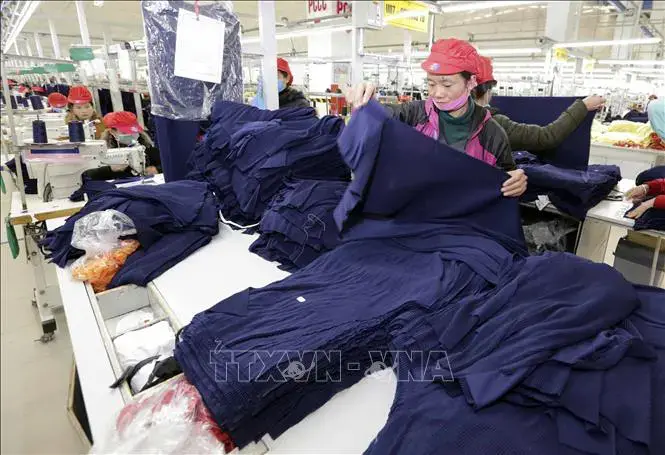 Sewing export goods at Tinh Loi Garment Company, Hai Duong. Photo: Tran Viet/VNA